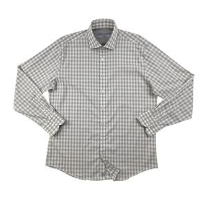 Twillory Performance Shirt Men's XL Gray White Leader Gingham Check